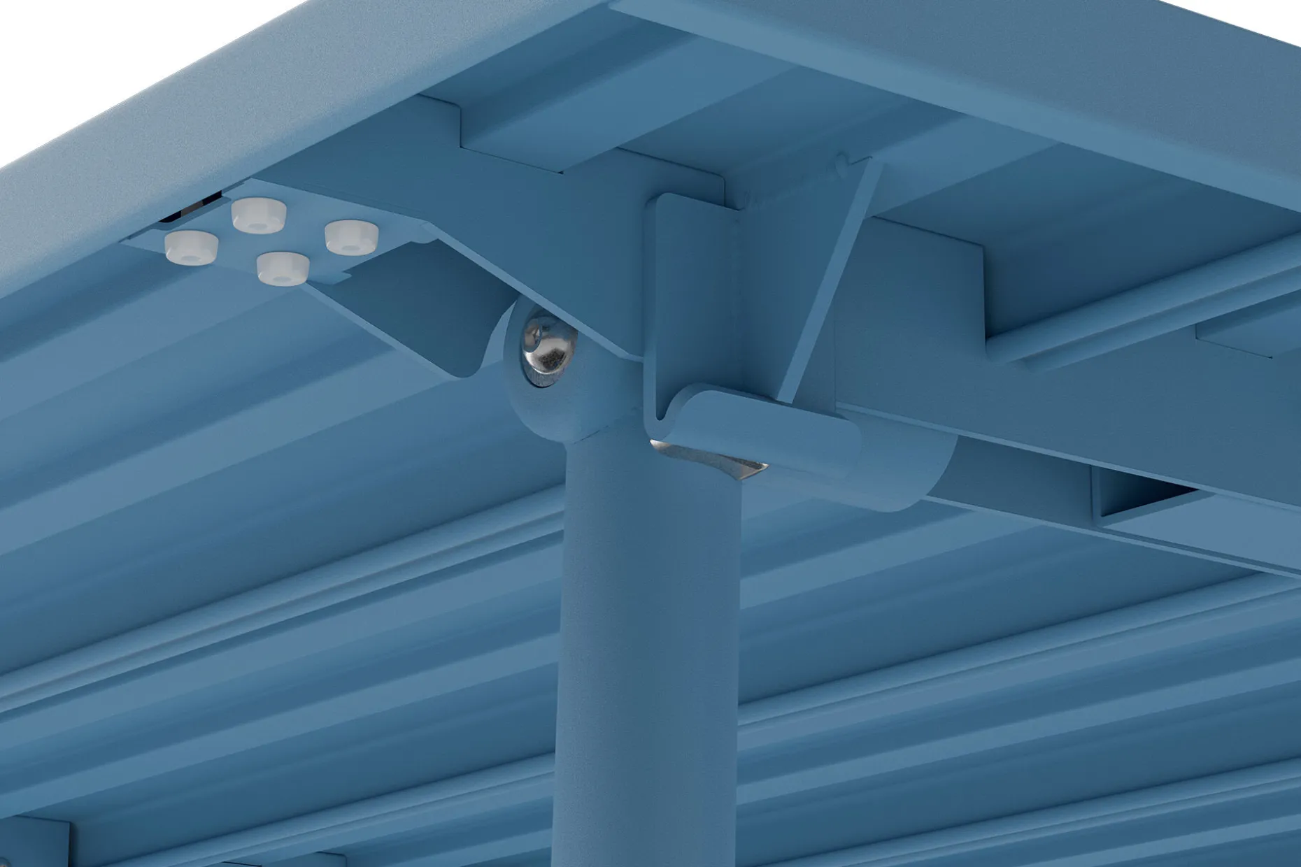 Fred's Table Table de jardin, bleu, 220x100x76 cm