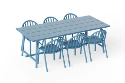 Fred's Table Table de jardin, bleu, 220x100x76 cm