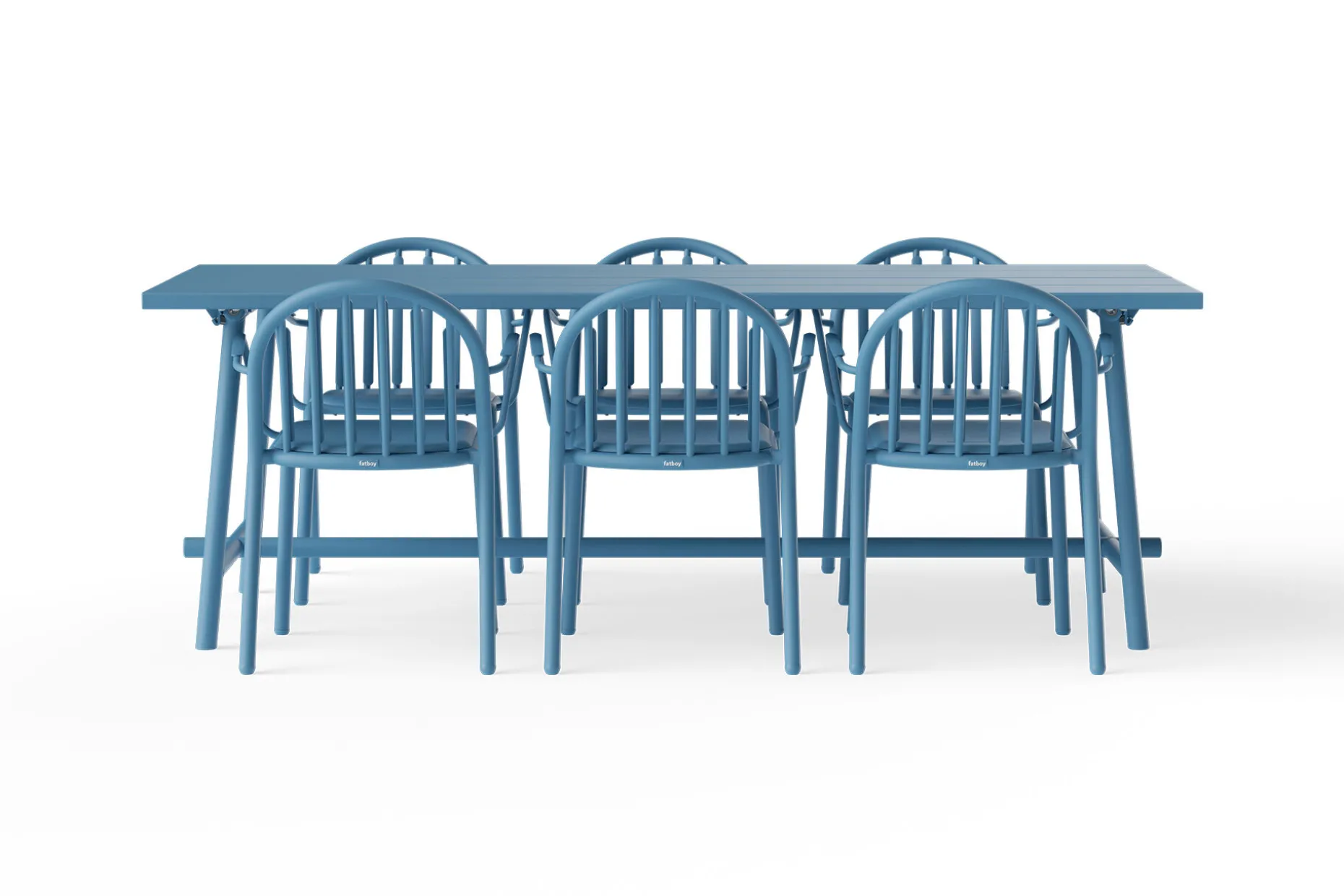 Fred's Table Table de jardin, bleu, 220x100x76 cm