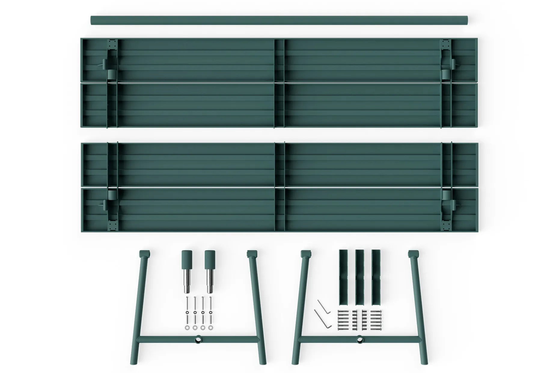 Fred's Table Table de jardin, vert, 220x100x76 cm