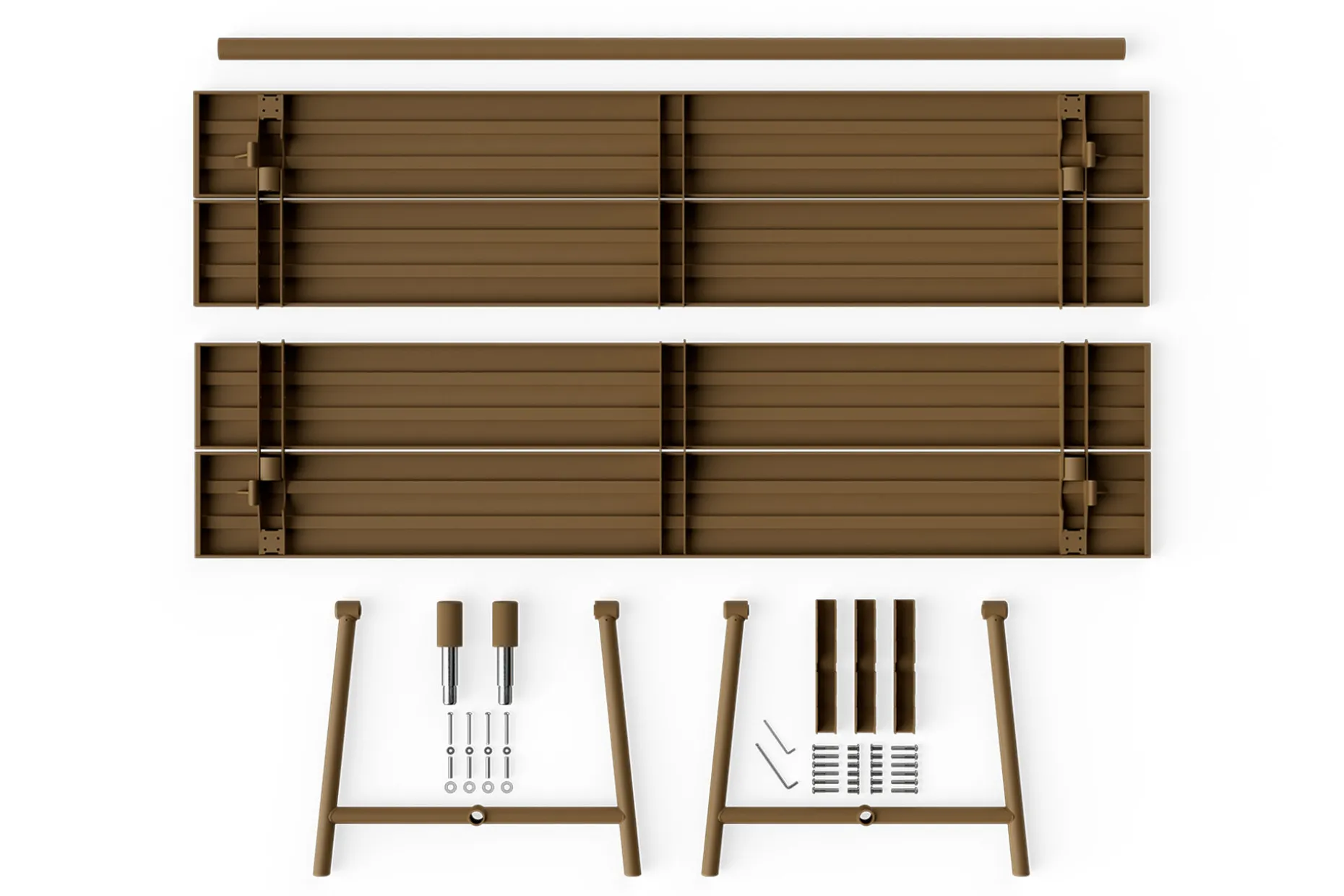 Fred's Table Table de jardin, marron, 220x100x76 cm