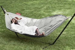 Headdemock Light Grey Hamac avec support, 270x138x110 cm