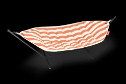 Headdemock Superb Stripe Orange Creme Hamac avec support, 270x138x110 cm