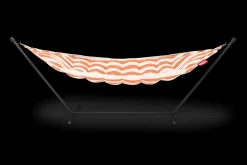 Headdemock Superb Stripe Orange Creme Hamac avec support, 270x138x110 cm
