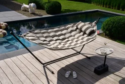 Headdemock Superb Stripe Cacao Hamac avec support, 270x138x110 cm