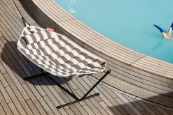 Headdemock Superb Stripe Cacao Hamac avec support, 270x138x110 cm