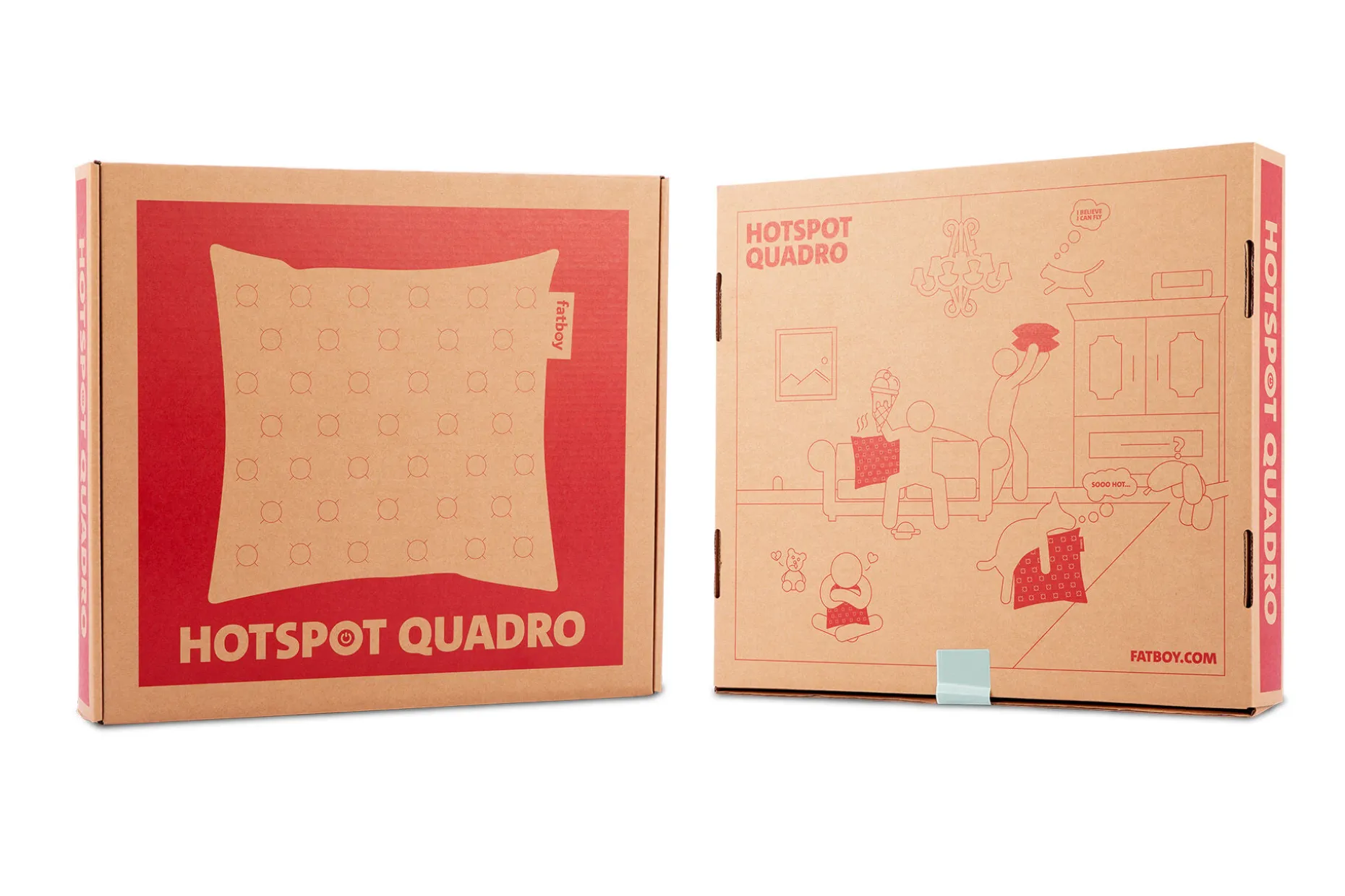 Hotspot Pillow Quadro Coussin chauffant, argent, 45x45x17.5 cm