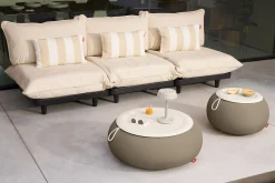 Humpty Outdoor Tables basses d'extérieur, gris, 65x65x35 cm