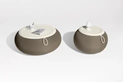Humpty Outdoor Tables basses d'extérieur, gris, 65x65x35 cm