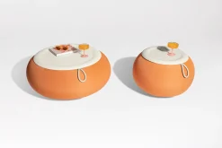 Humpty Outdoor Tables basses d'extérieur, orange, 65x65x35 cm