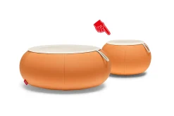 Humpty Outdoor Tables basses d'extérieur, orange, 65x65x35 cm