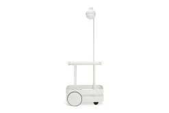Jolly Trolley Table de bar mobile, blanc, 78x55x200 cm