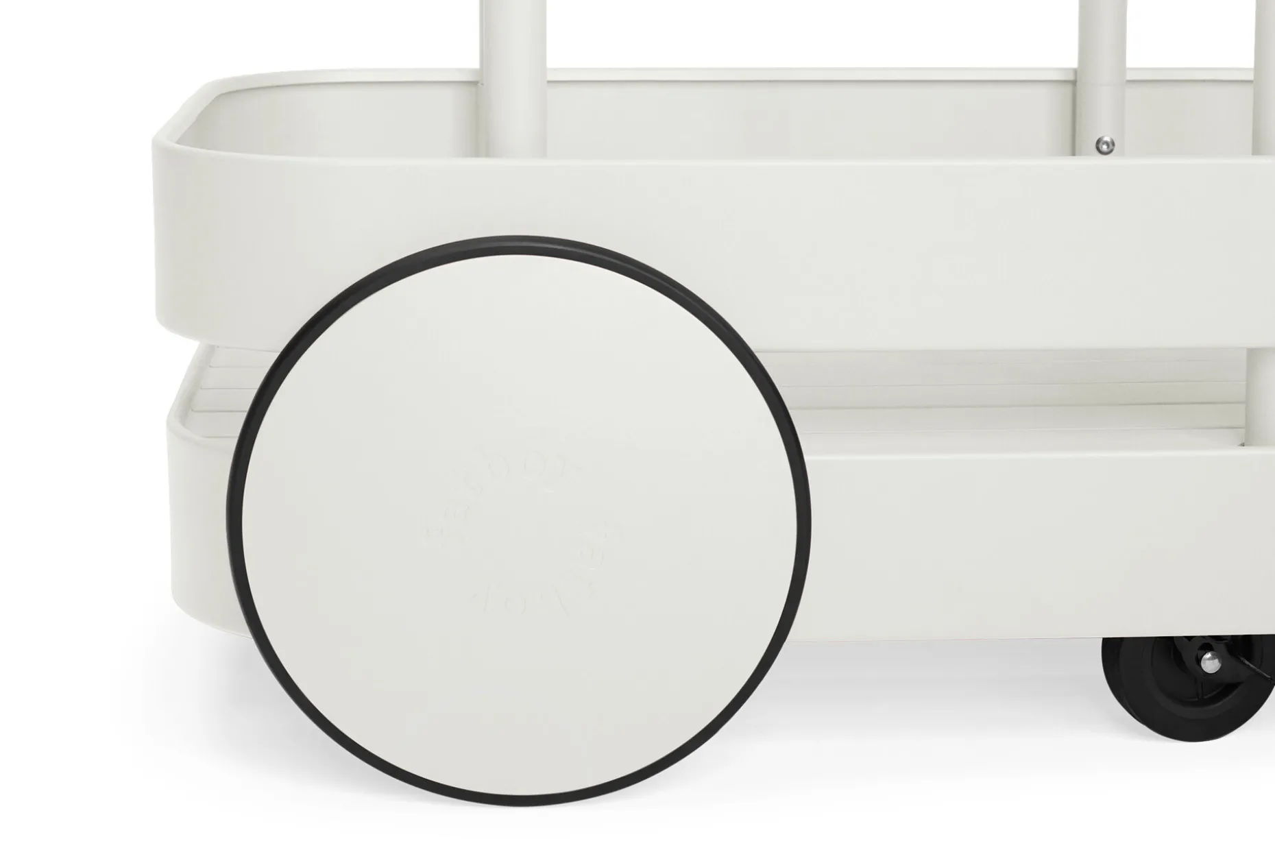 Jolly Trolley Table de bar mobile, blanc, 78x55x200 cm