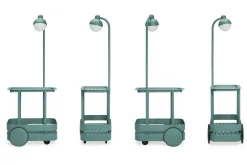 Jolly Trolley Table de bar mobile, vert, 78x55x200 cm