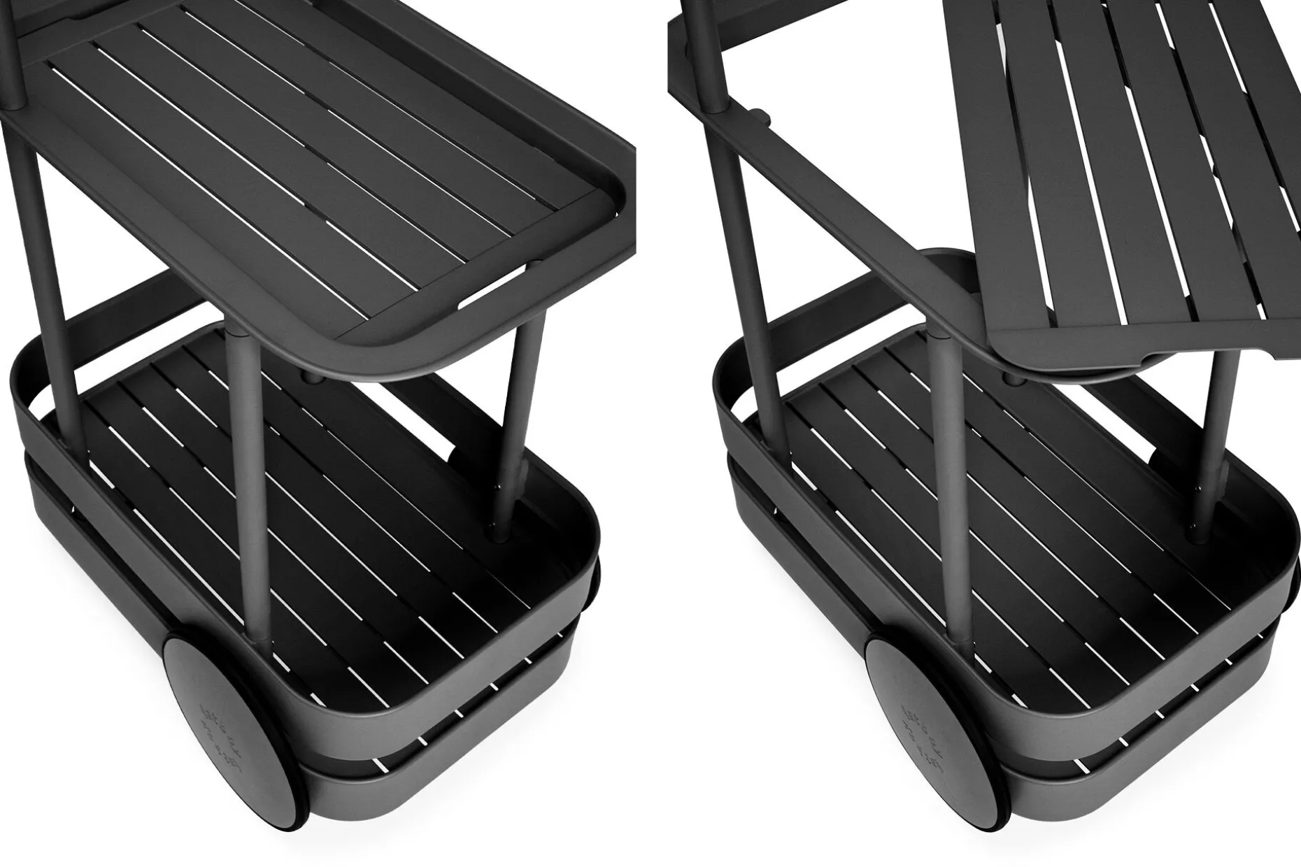 Jolly Trolley Table de bar mobile, black, 78x55x200 cm