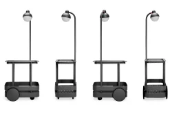 Jolly Trolley Table de bar mobile, black, 78x55x200 cm