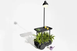 Jolly Trolley Table de bar mobile, black, 78x55x200 cm