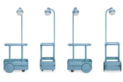 Jolly Trolley Table de bar mobile, bleu, 78x55x200 cm