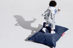 Junior Canvas Pouf pour enfant, bleu, 100x130 cm