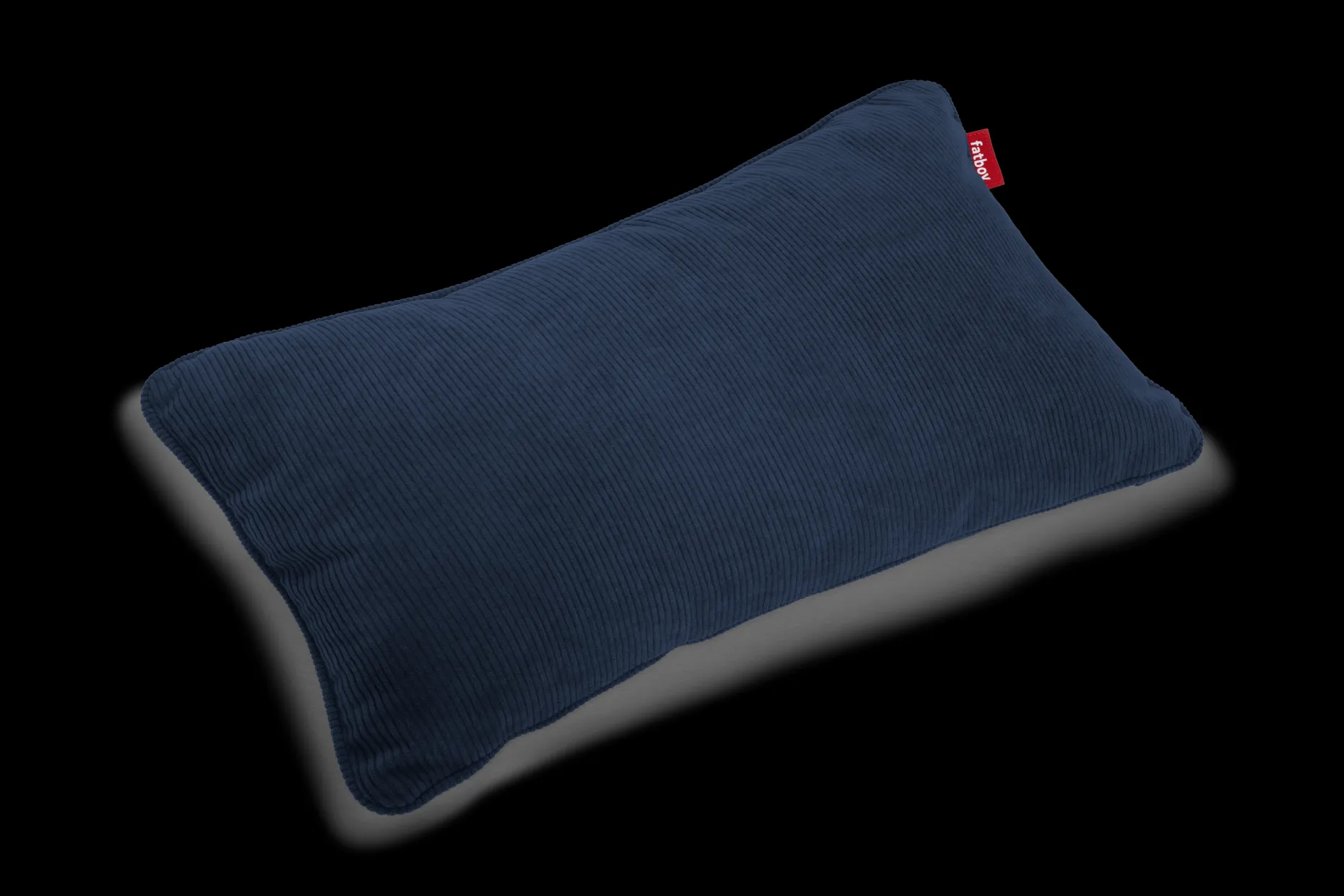 King Pillow Cord Coussin décoratif, bleu, 66x40 cm