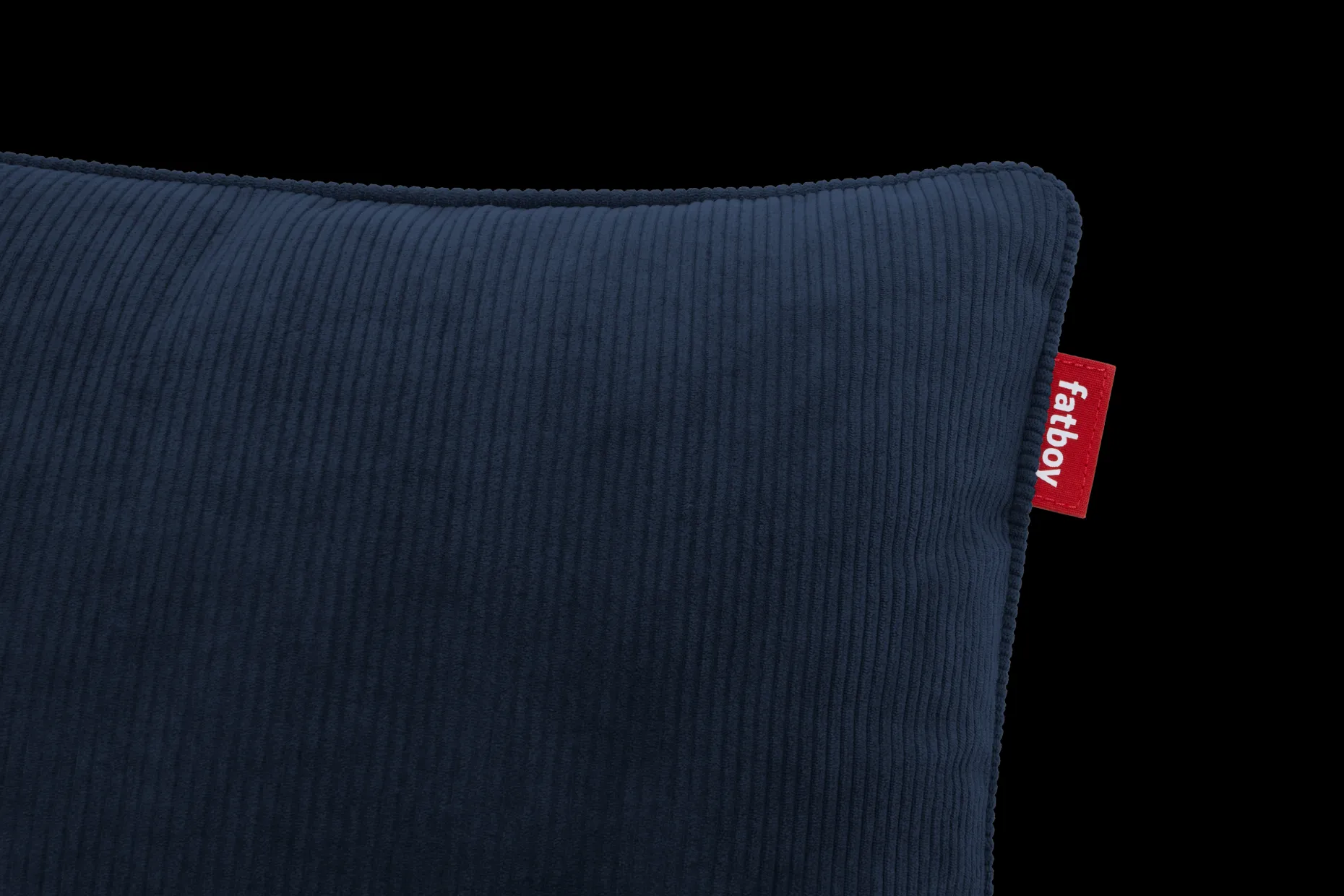 King Pillow Cord Coussin décoratif, bleu, 66x40 cm