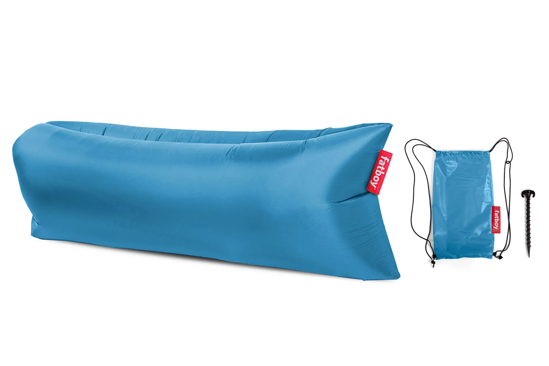 Lamzac 3.0 Pouf gonflable, bleu, 185x83x50 cm