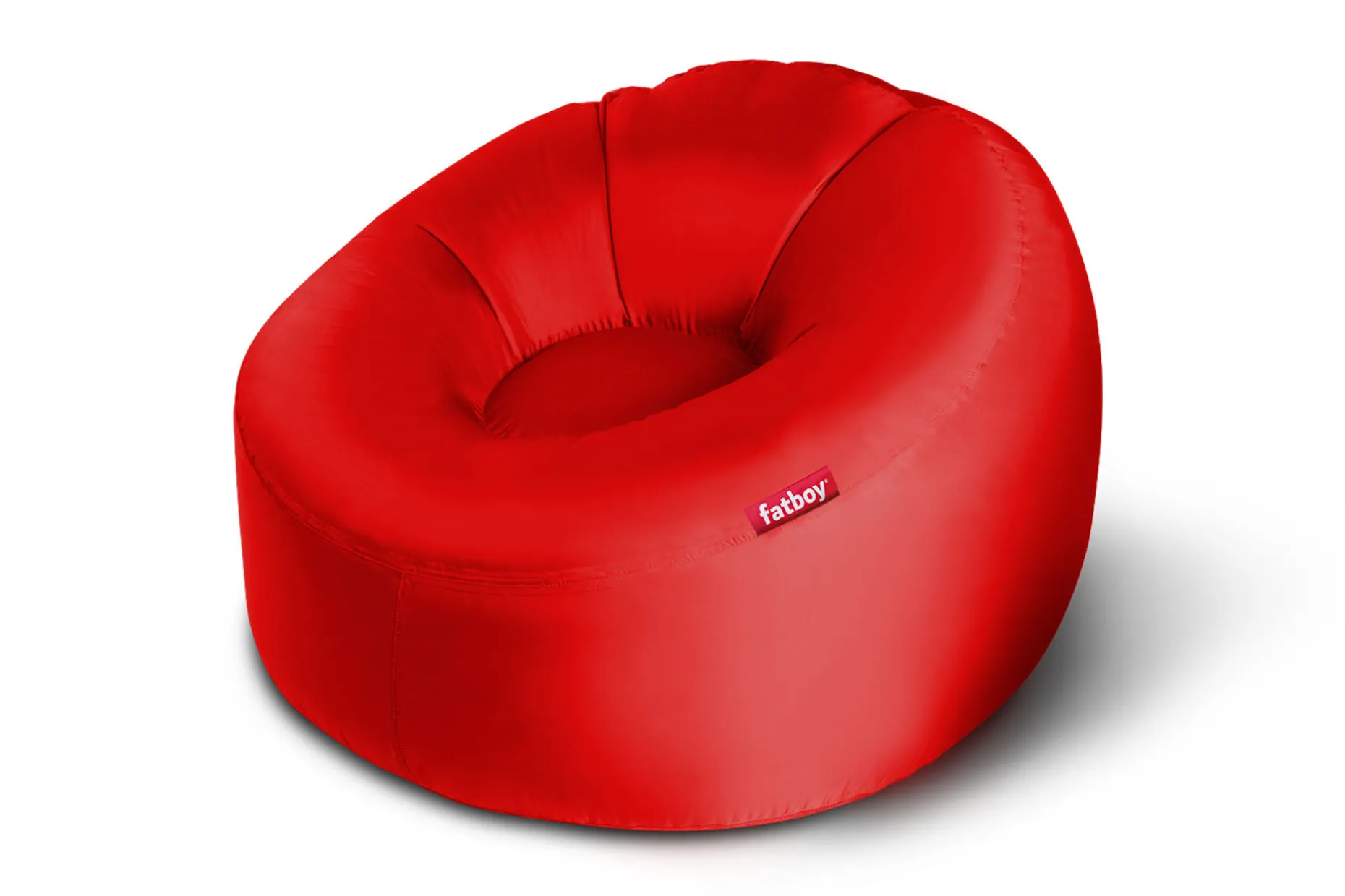 Lamzac O Pouf gonflable, rouge, 110x103x62 cm