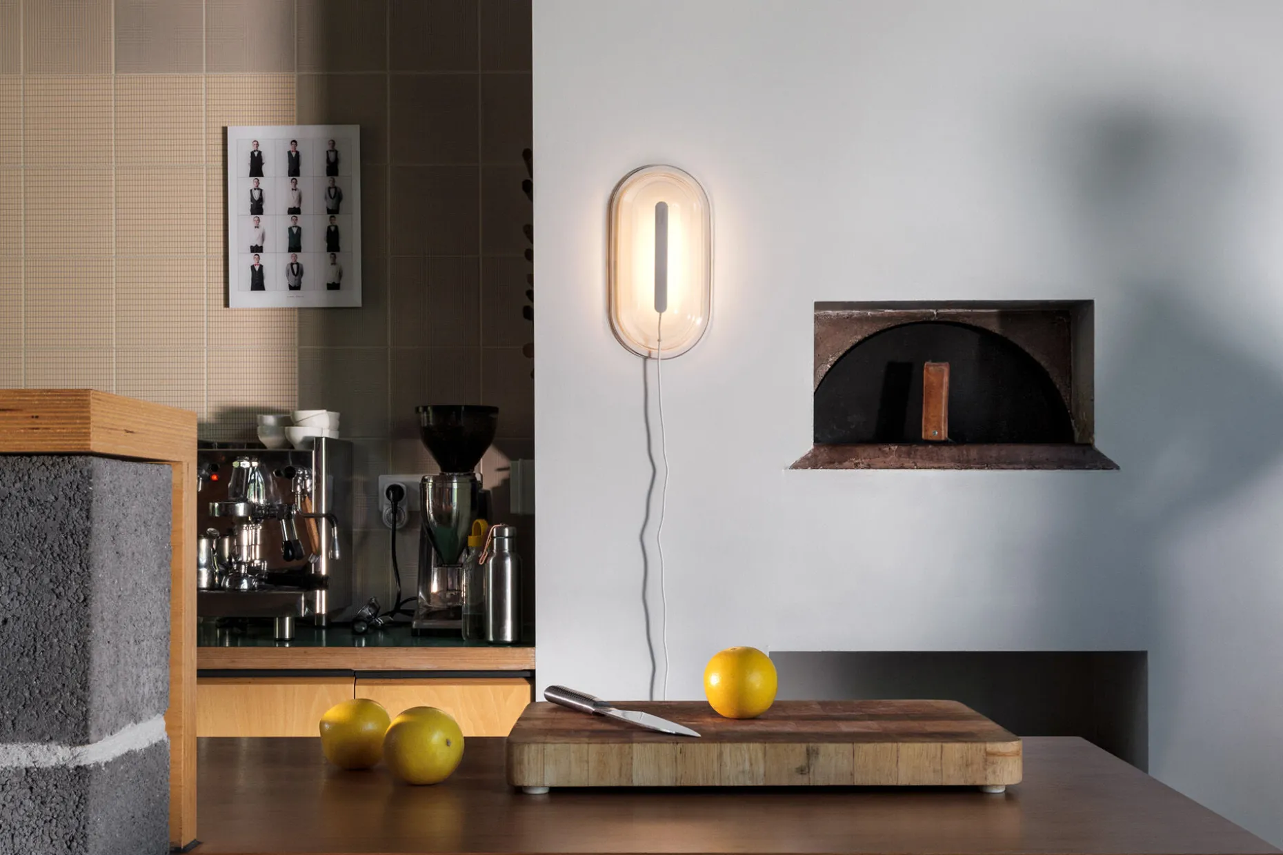 Led's Strip Applique murale, black, 36.5x18.9x7 cm