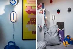 Led's Strip Applique murale, bleu, 36.5x18.9x7 cm