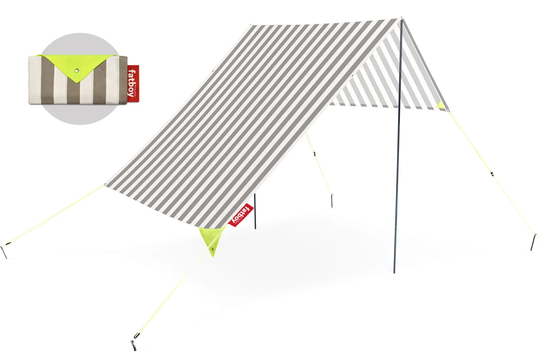 Miasun Tente de plage portable, gris, 330x190x140 cm