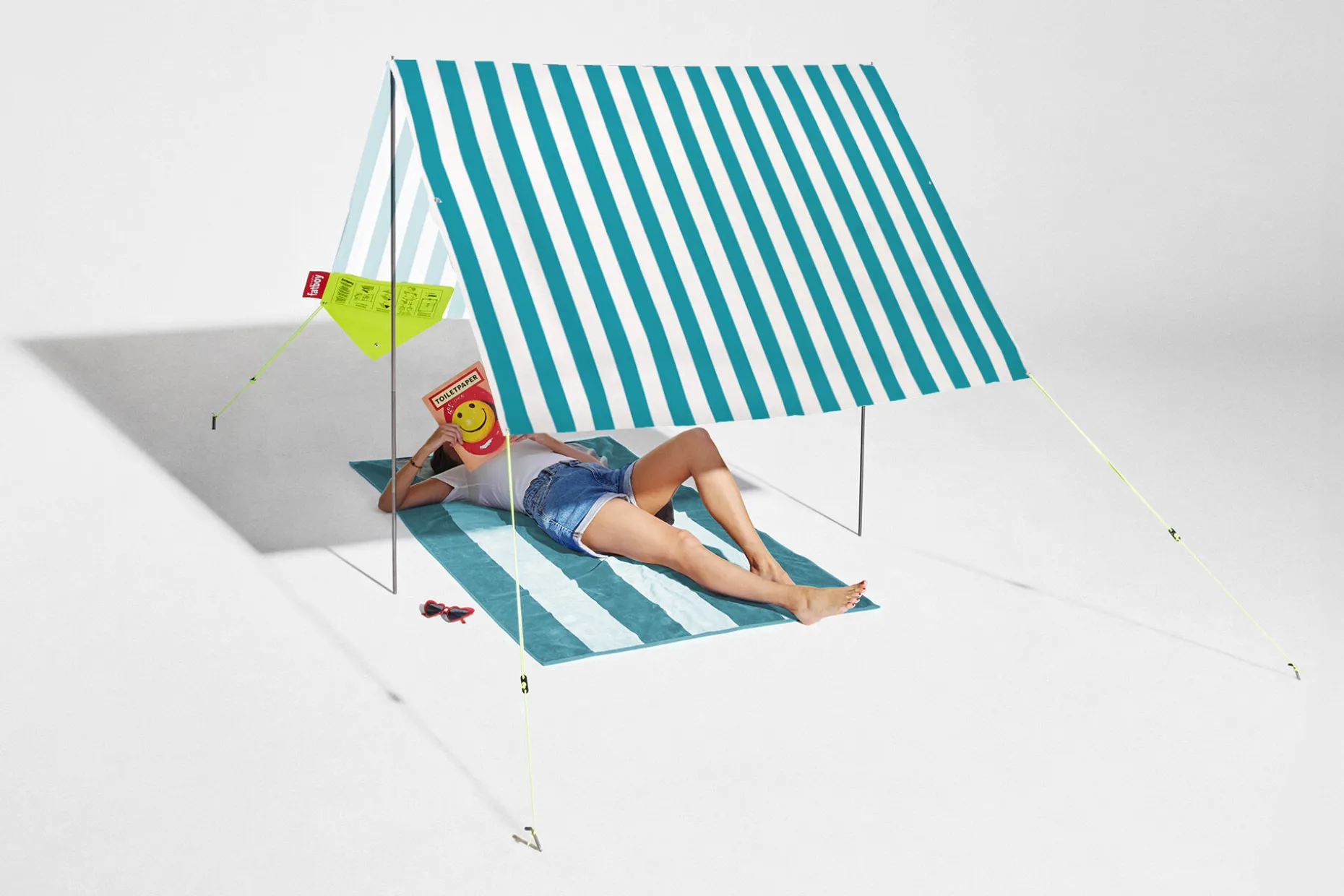 Miasun Tente de plage portable, vert, 330x190x140 cm