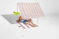 Miasun Tente de plage portable, blanc, 330x190x140 cm