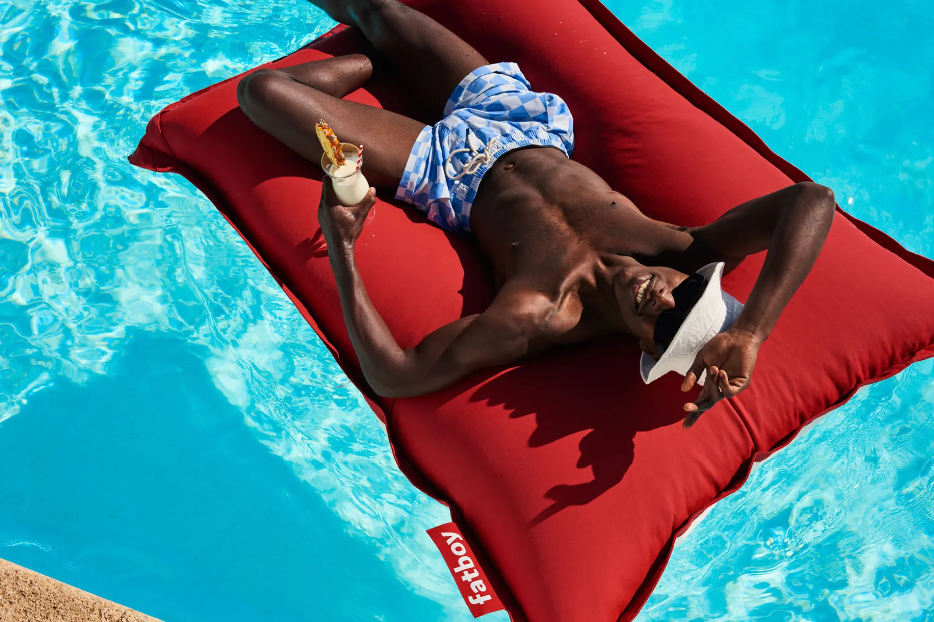 Original Floatzac Pouf flottant, rouge, 134x180 cm
