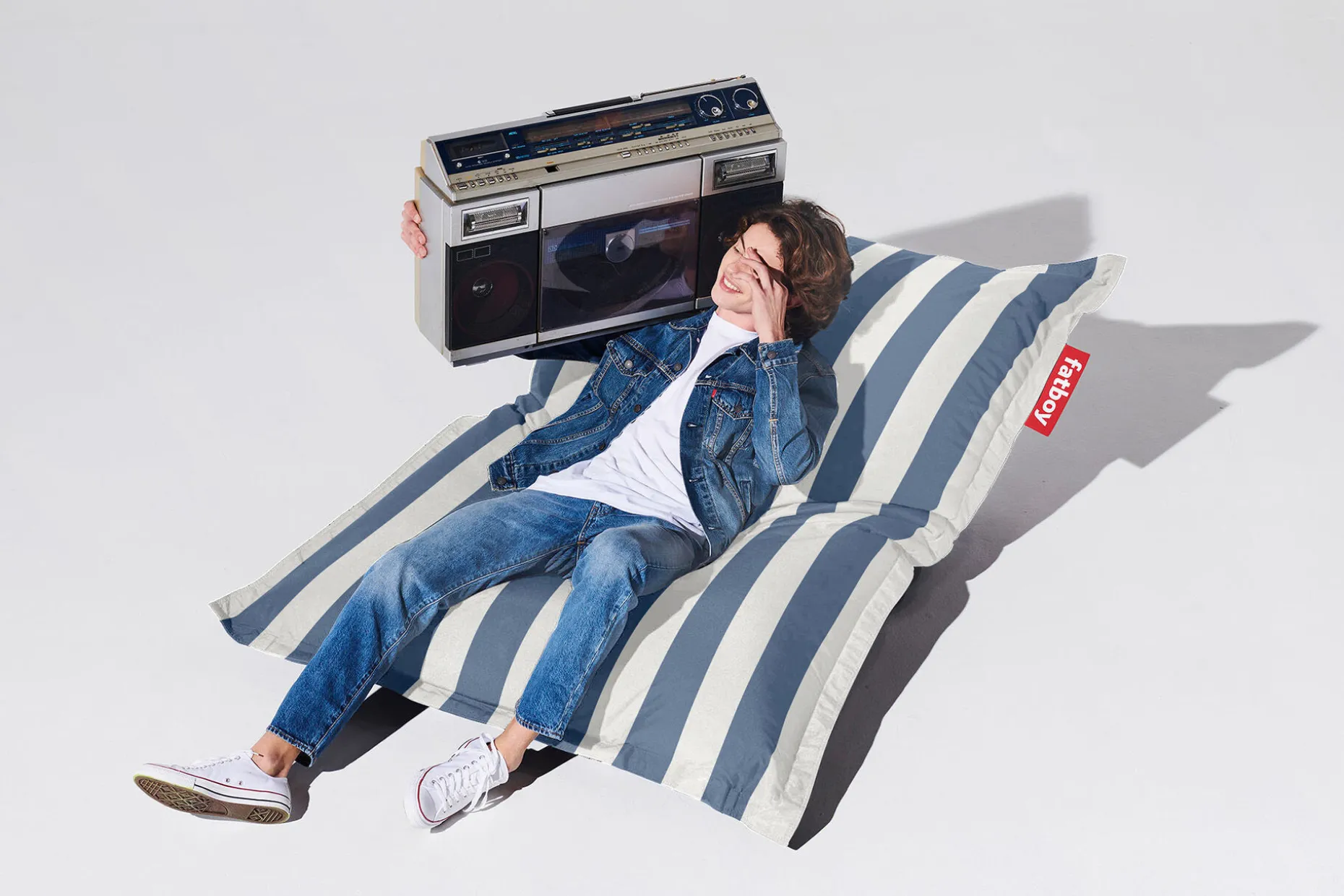 Original Outdoor Pouf d'extérieur, blanc, 134x180 cm
