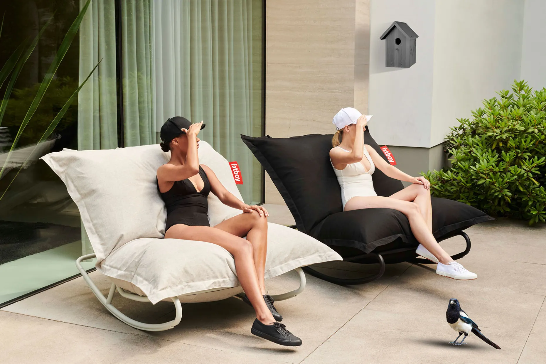 Original Outdoor Pouf d'extérieur, gris, 134x180 cm