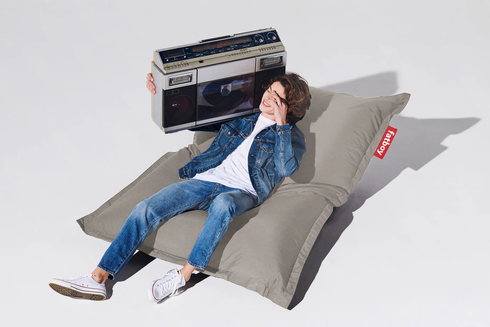 Original Outdoor Pouf d'extérieur, gris, 134x180 cm