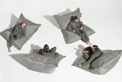 Original Pouf d'intérieur, argent, 140x180 cm