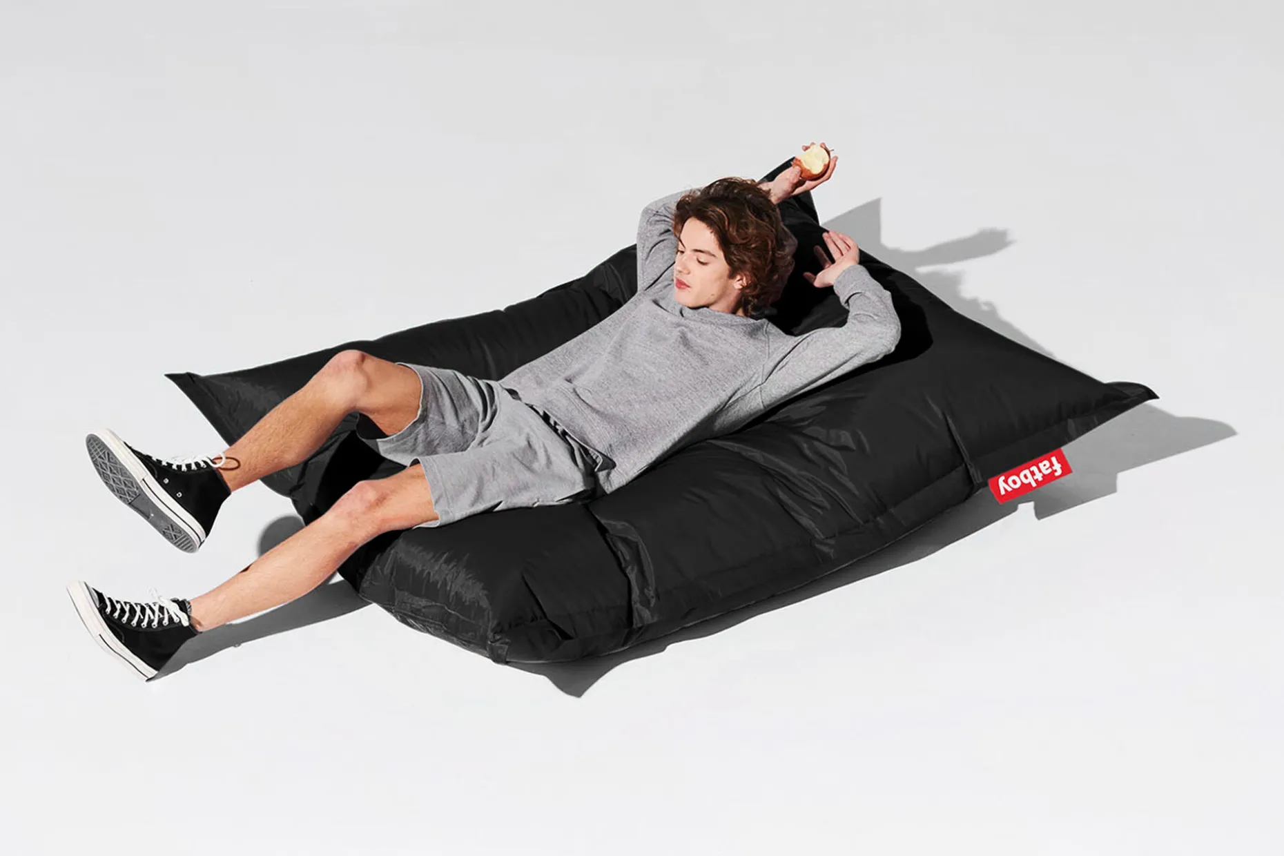 Original Pouf d'intérieur, black, 140x180 cm