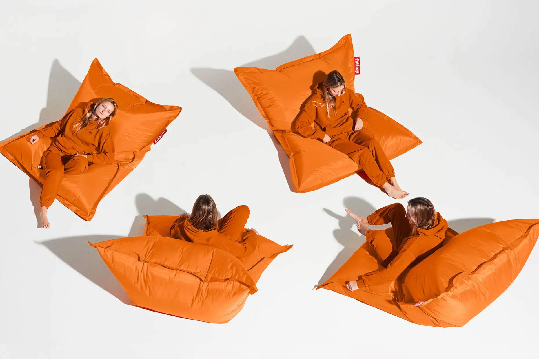 Original Pouf d'intérieur, orange, 140x180 cm