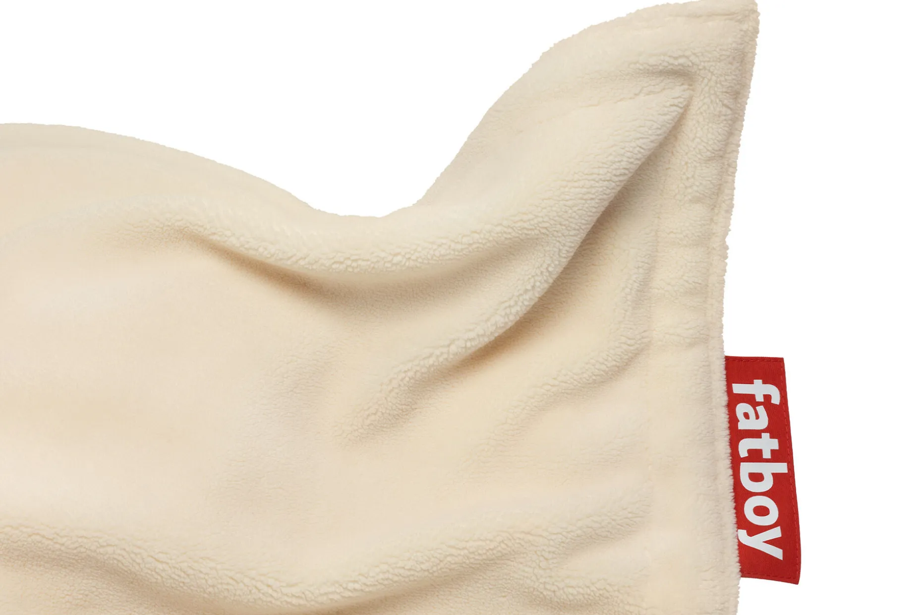 Original Slim Teddy Pouf teddy, beige, 155x120 cm