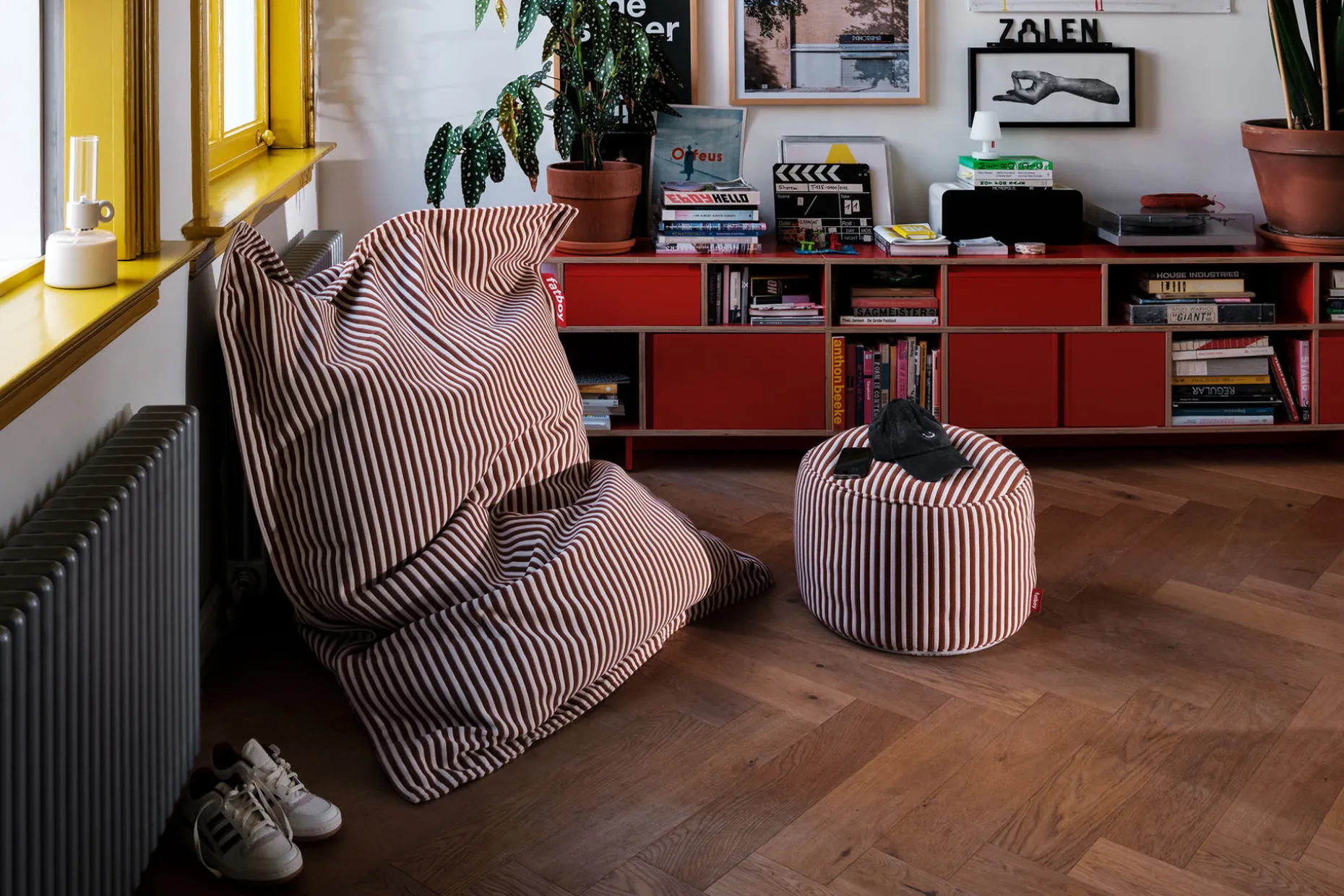 Original Slim Terry Pouf en éponge, marron, 120x155 cm