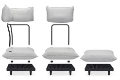 Paletti Corner Seat Fauteuil d’angle modulaire, gris, 100x100x90 cm