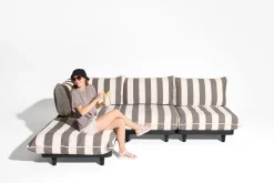 Paletti Corner Seat Fauteuil d’angle modulaire, marron, 100x100x90 cm
