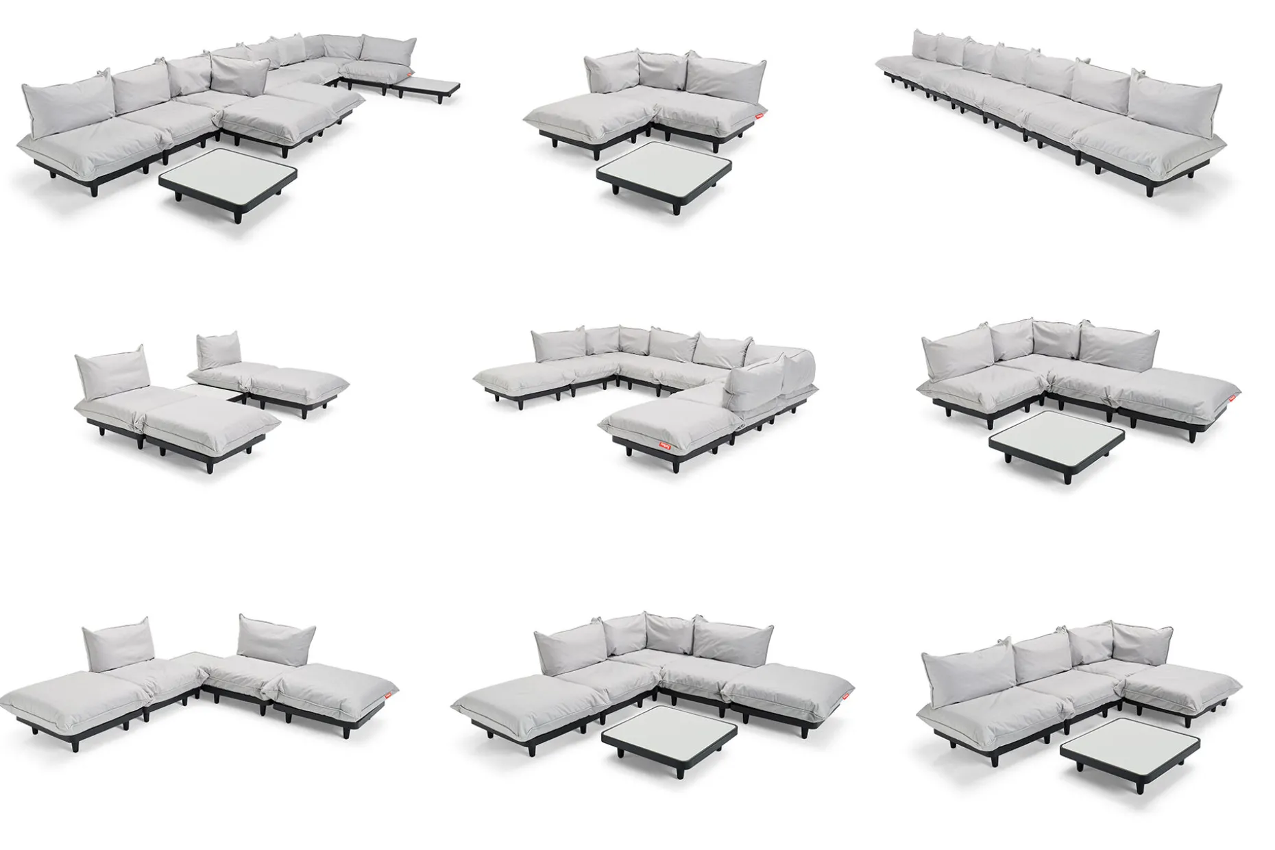 Paletti Corner Seat Fauteuil d’angle modulaire, marron, 100x100x90 cm