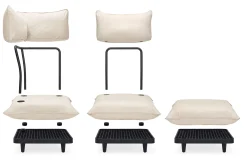 Paletti Daybed Fauteuil lounge d’extérieur modulaire, 190x100x90 cm