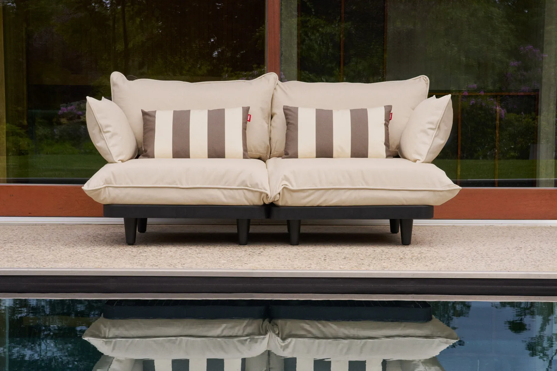 Paletti Lounge Sofa Canapé lounge d’extérieur modulaire, 190x100x90 cm