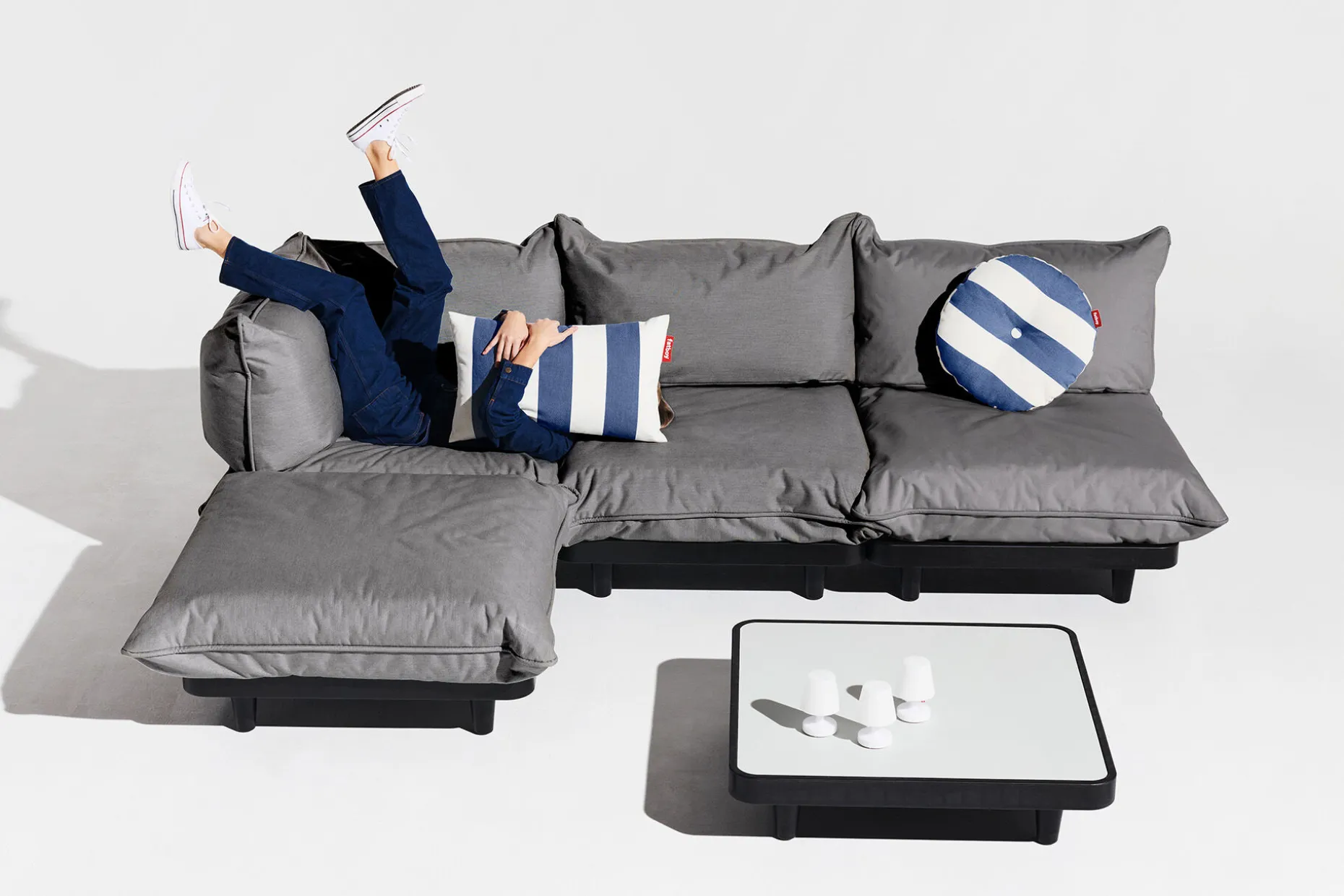 Paletti Seat Fauteuil lounge modulaire, gris, 100x100x90 cm