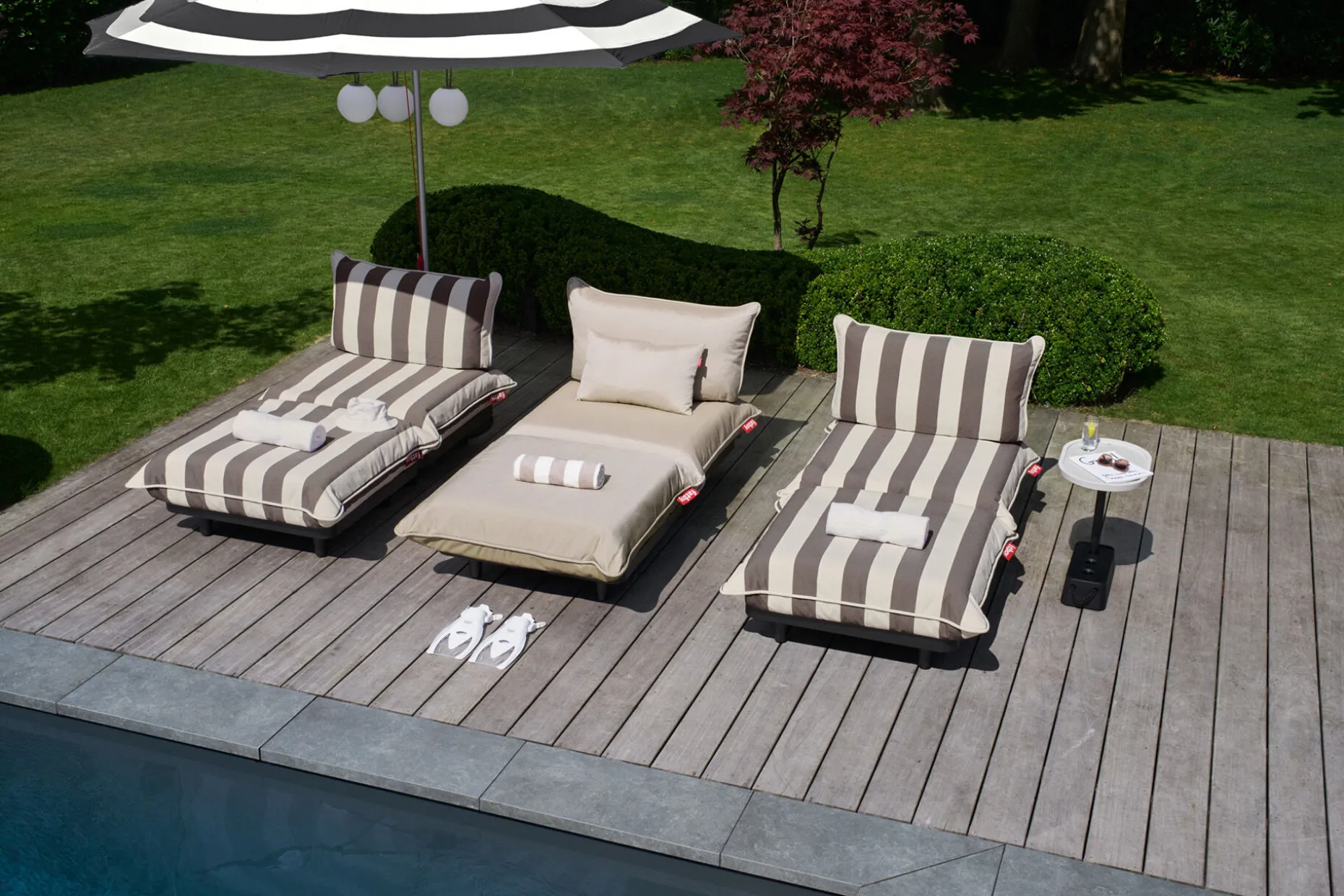 Paletti Set Large Royal Ensemble lounge d’extérieur modulaire, 280x190x90 cm
