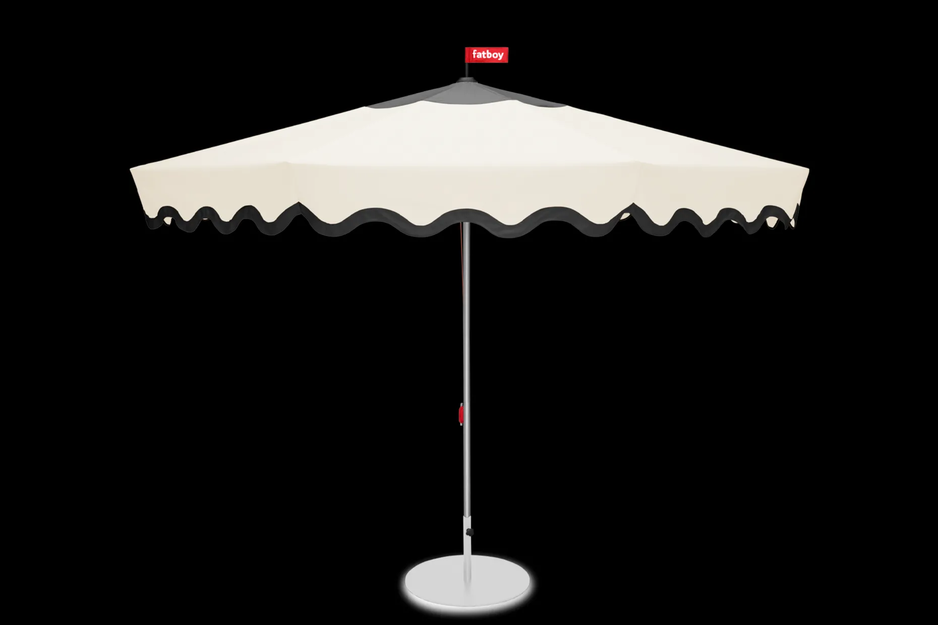 Pensol + Base Light Grey Parasol avec pied, 350x350x280 cm