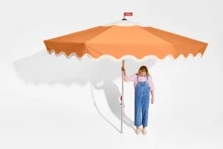 Pensol + Base Light Grey Parasol avec pied, 350x350x280 cm